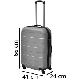 Produktbild für Koffer vidaXL 91142, silber, 3-teilig
