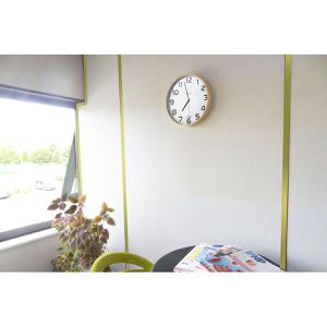 Produktbild für Wanduhr Unilux Baltic, Holz, Kunststoff, analog, Quarzuhr
