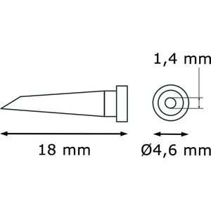 Produktbild für Lötspitze Weller T0054441099, LT-GW1