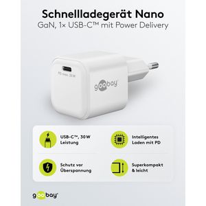 Produktbild für USB-Ladegerät Goobay Nano 79153, 30 Watt