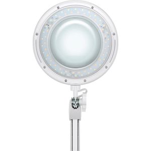 Produktbild für Lupenleuchte Goobay weiß, 127 m Glaslinse, dimmbar, LED