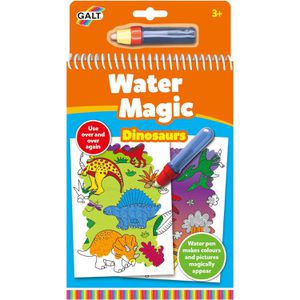 Jumbo Malbuch 1004660 Water Magic Dinosaurier, Wassermalbuch, für Kinder, 6 Seiten, ab 3 Jahre