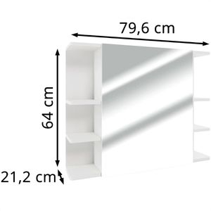 Produktbild für Spiegelschrank Vicco Fynn, weiß
