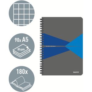 Produktbild für Collegeblock Leitz Office blau, 4458-10-35, A5