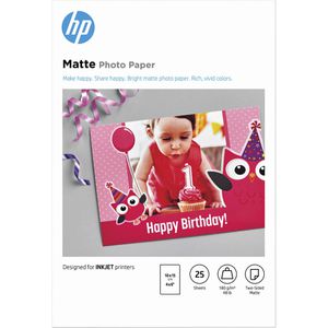 Fotopapier HP 7HF70A Matte, für Inkjet, 10 x 15 cm