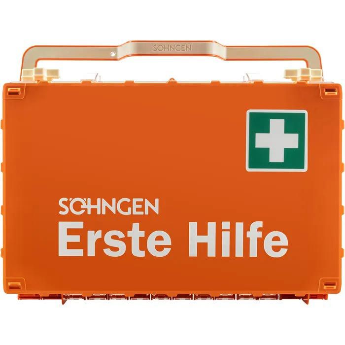 Söhngen Erste-Hilfe-Koffer DYNAMIC-GLOW L, orange, Füllung nach DIN 13169 – Böttcher  AG