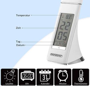 Produktbild für Schreibtischlampe Monzana Lilly, weiß, LED, dimmbar
