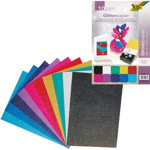 Buntpapier Folia Glitterpapier, glitzernd, 23 x 33 cm