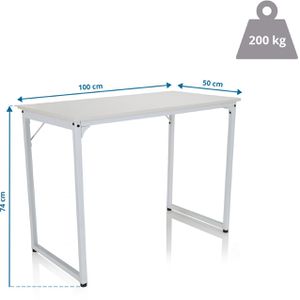 Produktbild für Schreibtisch hJh-OFFICE Workspace I 821000, weiß / weiß