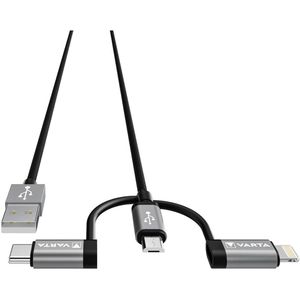 Produktbild für Ladekabel Varta Speed 3in1, schwarz, 2m