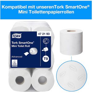 Produktbild für Toilettenpapierspender Tork SmartOne Mini, 682000, T9 System