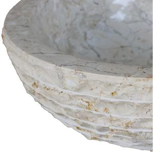 Produktbild für Waschbecken vidaXL 142774, aus Marmor, creme