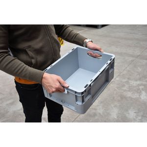 Produktbild für Eurobox Alpha-Paletten Silverline, grau, 15 Liter