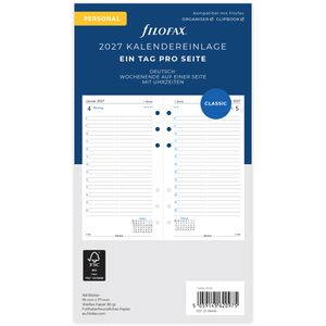 Kalendereinlagen Filofax 27-68446, Jahr 2027