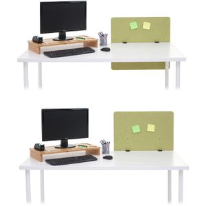 Produktbild für Tischtrennwand Mendler HWC-G75, grün