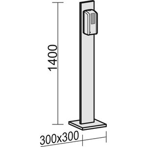 Produktbild für Desinfektionsspender Geramöbel S-HSM-L, lichtgrau