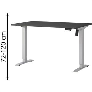 Produktbild für Schreibtisch Germania Profi 3.0, 8022-640, graphit / silber