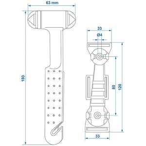 Produktbild für Nothammer ProPlus 2-in-1-Fluchtwerkzeug
