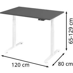 Produktbild für Schreibtisch Böttcher-AG Base Lite, graphit / weiß