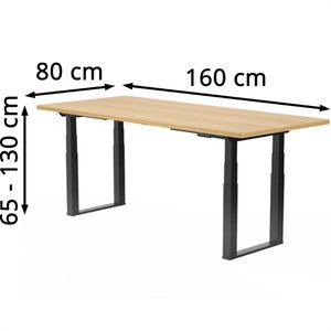 Produktbild für Schreibtisch FlexiSpot E7QB, ahorn / schwarz