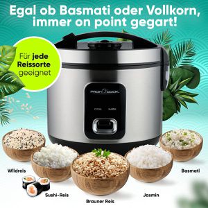 Produktbild für Reiskocher Proficook 2-in-1, 3 Liter