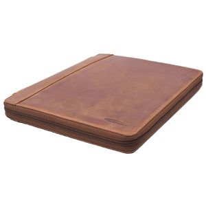 Produktbild für Schreibmappe Menzo MB47, deltabraun, Echt Leder