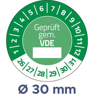 Prüfplaketten Zweckform 6986, Geprüft gem. VDE