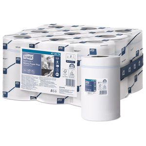 Putztuchrolle Tork Reflex, 473474, M3, Recyclingpapier, weiß