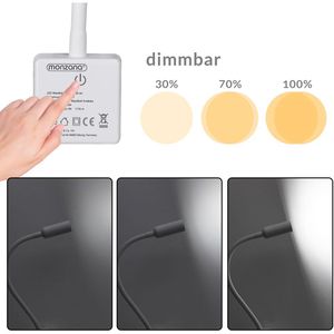 Produktbild für Steckdosenlampe Monzana Svetloba, weiß, fest verbaute LED
