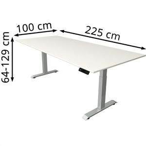 Produktbild für Schreibtisch Kerkmann Move 4, weiß / silber