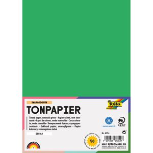 Folia Tonpapier 6354, A3, smaragdgrün, 130g/m², 50 Blatt