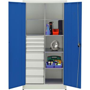 Werkzeugschrank Mauser MKSTM5/19E3, aus Metall, grau / blau