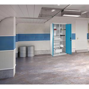 Produktbild für Werkzeugschrank CP-Möbel 8921-305, aus Metall, grau/ lichtblau