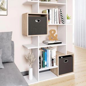 Produktbild für Bücherregal Vicco Cube, weiß / sonoma eiche