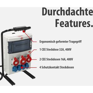 Produktbild für CEE-Stromverteiler Brennenstuhl BSV 4, mobil, für außen