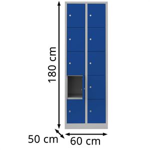 Produktbild für Schließfachschrank Lüllmann 520521, blau