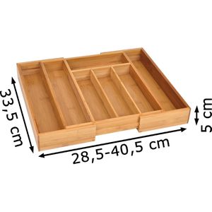 Produktbild für Besteckkasten Gräwe 242, braun, aus Bambus