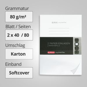 Produktbild für Notizbuch Herlitz Refill my.book flex, 50034147, Softcover