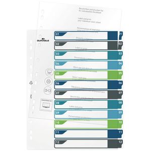 Produktbild für Register Durable 6796-27, A4 Überbreite, 1-12