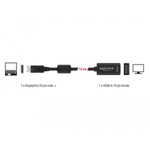 Produktbild für Displayport-Adapter DeLock 61849, DP 1.1, 60 Hz