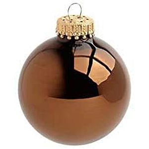 Produktbild für Weihnachtskugeln Krebs&amp;Sohn braun / silber /gold