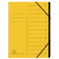 Ordnungsmappe Exacompta 540709E, A4 aus Karton, gelb, 7 Fächer