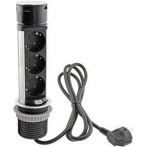 Einbausteckdose ChiliTec 23821, mit 1,6m Kabel