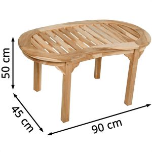 Produktbild für Beistelltisch Garden-Pleasure AMBON, braun, aus Massivholz