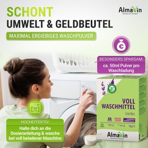 Produktbild für Waschmittel AlmaWin Konzentrat Lavendelduft, vegan