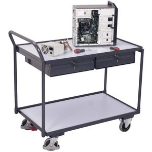 Produktbild für Tischwagen VARIOfit sw-600.959, ESD, Metall &amp; Holz