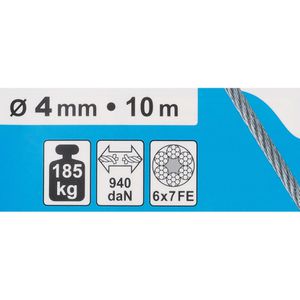 Produktbild für Drahtseil Dörner+Helmer 190373, Traglast bis 185 kg