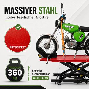 Produktbild für Hebebühne Trutzholm 74830, rot, für Motorrad