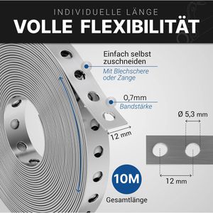 Produktbild für Lochband Garsiduro MLB-GALV-12mm