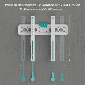 Produktbild für TV-Wandhalterung Onkron TM5-W, bis 60 kg, weiß